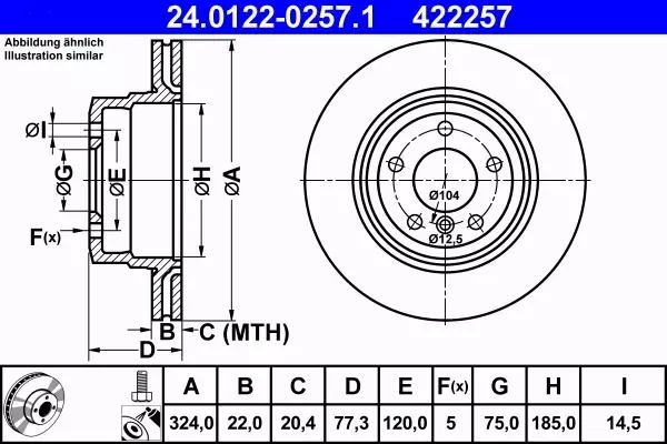 ATE TARCZE+KLOCKI PRZÓD+TYŁ BMW 1 E82 E88 338+324MM 