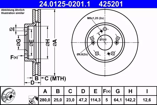 ATE TARCZE+KLOCKI PRZÓD+TYŁ HONDA CIVIC IX 280+276MM 