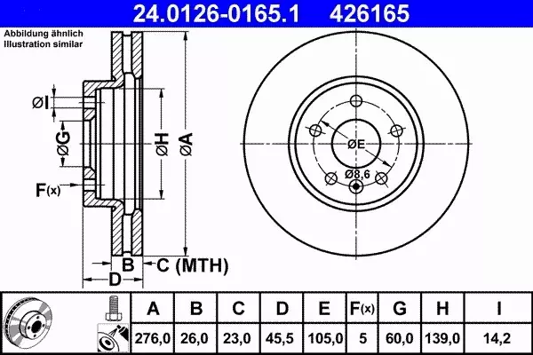 ATE TARCZE+KLOCKI PRZÓD+TYŁ CHEVROLET CRUZE OPEL ASTRA J 276+268MM 