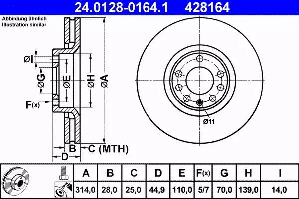 ATE TARCZE KLOCKI PRZÓD OPEL VECTRA C SIGNUM 314MM 