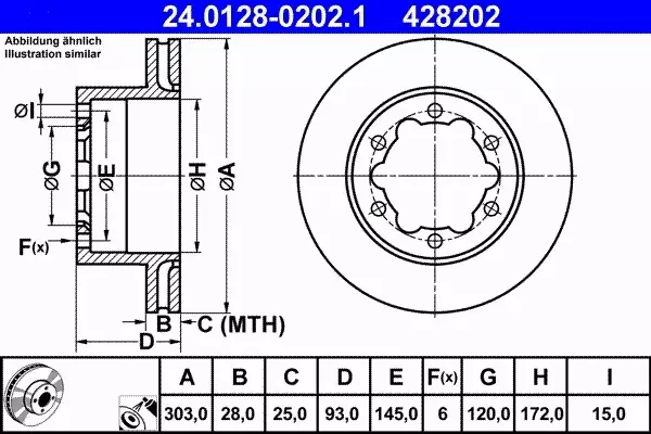 ATE TARCZE TYŁ MERCEDES SPRINTER VW CRAFTER 303MM 