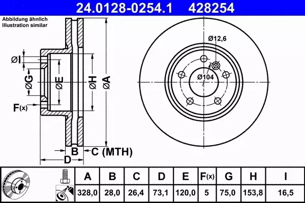 ATE TARCZE+KLOCKI P+T BMW X3 F25 X4 F26 328MM 