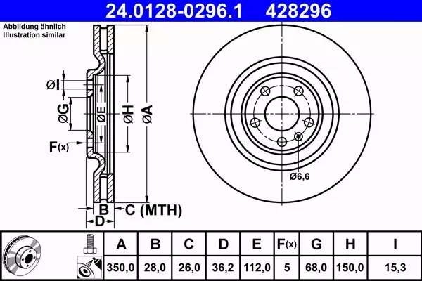 ATE TARCZE+KLOCKI TYŁ AUDI A6 C8 A7 A8 D5 Q7 Q8 4M TOUAREG 350MM 