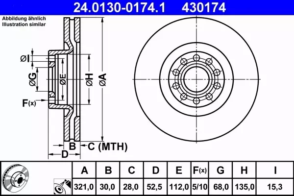 ATE TARCZE+KLOCKI PRZÓD+TYŁ AUDI A6 C5 321+269MM 