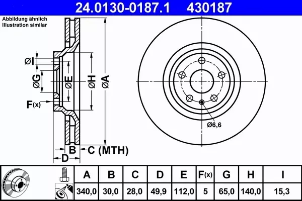 ATE TARCZE+KLOCKI PRZÓD+TYŁ AUDI TT 8J 340+286MM 