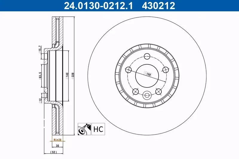 ATE TARCZE+KLOCKI PRZÓD+TYŁ VOLVO XC60 I 328+302MM 