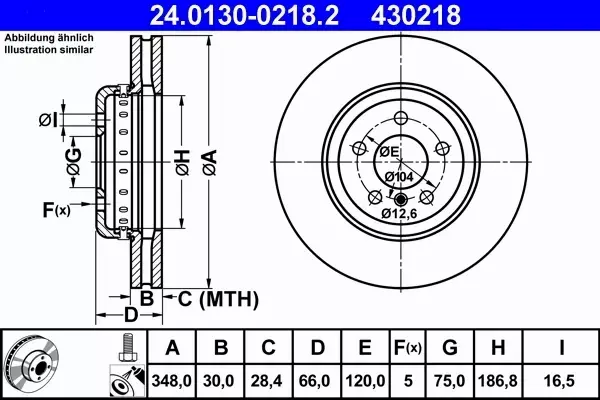 ATE TARCZE+KLOCKI+CZUJNIK P BMW 5 F10 F11 348MM 