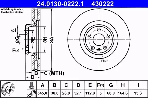 ATE TARCZE+KLOCKI PRZÓD AUDI A6 C7 A7 Q5 8R 345MM 