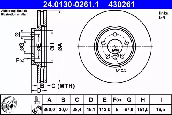 ATE TARCZE+KLOCKI PRZÓD+TYŁ BMW 1 F40 2 F44 X1 F48 X2 F39 360+300MM 