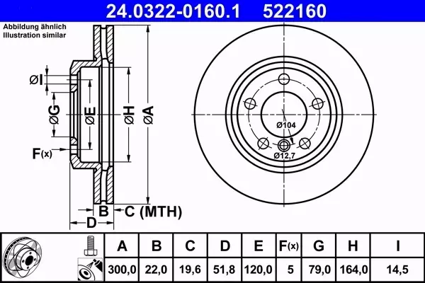 ATE POWER DISC TARCZE PRZÓD BMW 3 E46 Z3 Z4 300MM 