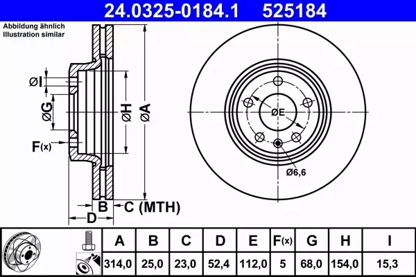 ATE TARCZE PD+KLOCKI PRZÓD AUDI A4 B8 A5 8T 314MM 