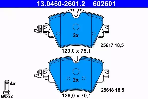 ATE TARCZE+KLOCKI PRZÓD MINI CLUBMAN F54 307MM 