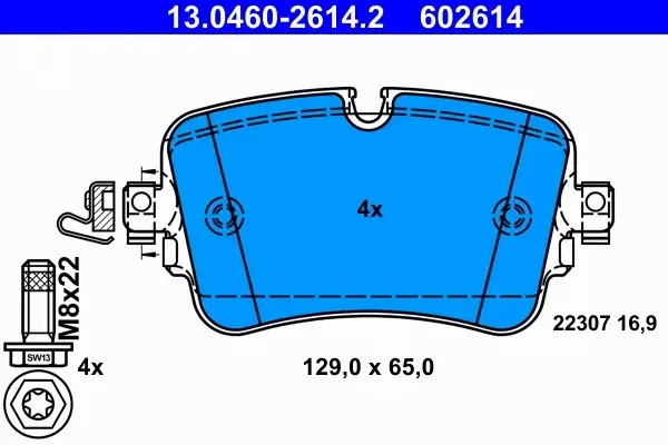 ATE TARCZE+KLOCKI TYŁ AUDI A6 C8 A7 A8 D5 Q7 Q8 4M TOUAREG 350MM 