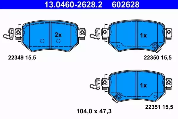 ATE KLOCKI HAMULCOWE 13.0460-2628.2 