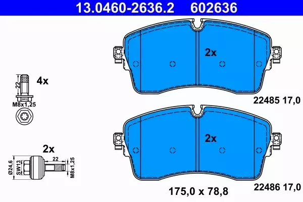 ATE KLOCKI HAMULCOWE 13.0460-2636.2 