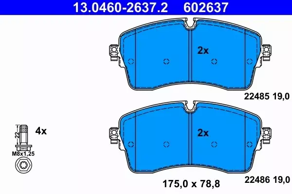 ATE KLOCKI HAMULCOWE 13.0460-2637.2 