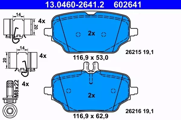 ATE KLOCKI HAMULCOWE 13.0460-2641.2 