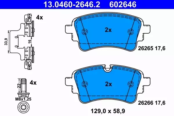 ATE KLOCKI HAMULCOWE 13.0460-2646.2 