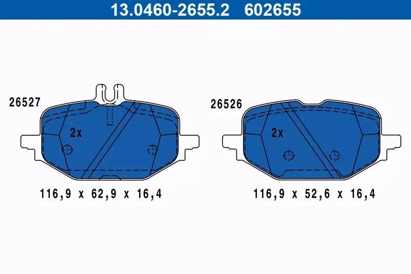 ATE KLOCKI HAMULCOWE 13.0460-2655.2 