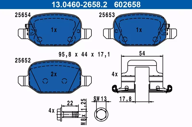 ATE KLOCKI HAMULCOWE 13.0460-2658.2 