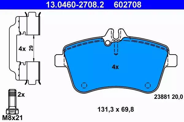 ATE KLOCKI PRZÓD MERCEDES A W169 B W245 180 200 