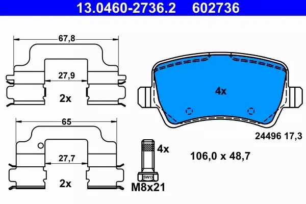 ATE TARCZE+KLOCKI PRZÓD+TYŁ VOLVO XC60 I 328+302MM 