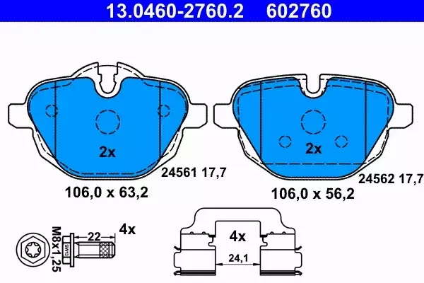 ATE KLOCKI HAMULCOWE 13.0460-2760.2 