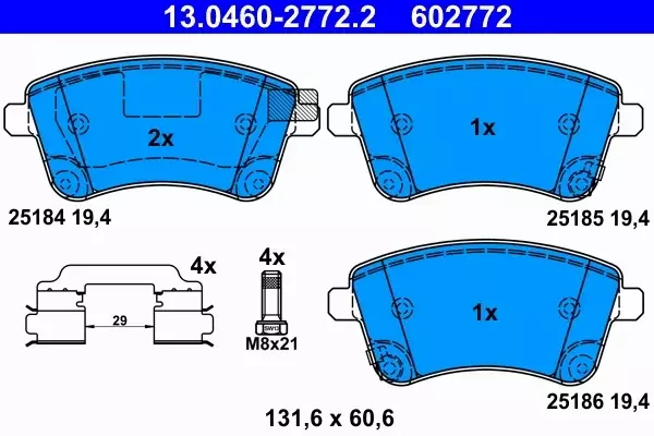 ATE TARCZE+KLOCKI PRZÓD KIA VENGA 280MM 