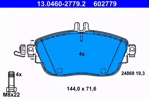 ATE TARCZE+KLOCKI PRZÓD MERCEDES CLA C117 A W176 B W246 GLA X156 295MM 