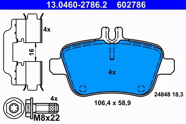 ATE KLOCKI HAMULCOWE 13.0460-2786.2 