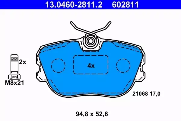 ATE KLOCKI HAMULCOWE 13.0460-2811.2 