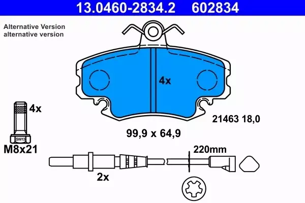 ATE TARCZE+KLOCKI PRZÓD RENAULT CLIO I II 238MM 