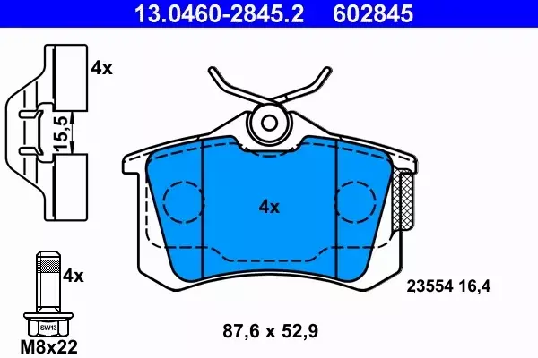 ATE KLOCKI HAMULCOWE 13.0460-2845.2 