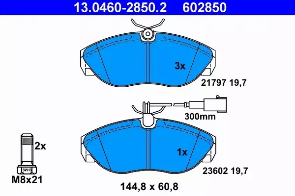 ATE KLOCKI PRZÓD CITROEN JUMPER FIAT DUCATO 