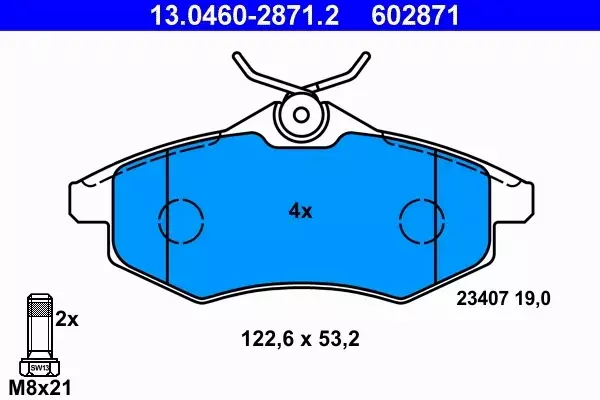 ATE KLOCKI PRZÓD CITROEN C2 C3 