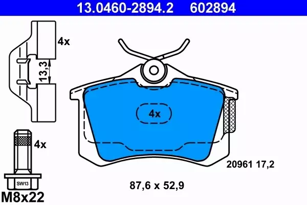 ATE KLOCKI HAMULCOWE 13.0460-2894.2 