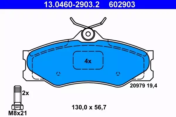 ATE KLOCKI HAMULCOWE 13.0460-2903.2 