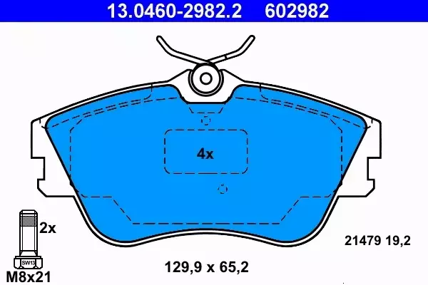 ATE KLOCKI HAMULCOWE PRZÓD 13.0460-2982.2 