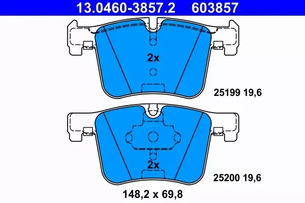 ATE TARCZE+KLOCKI P+T BMW X3 F25 X4 F26 328MM 