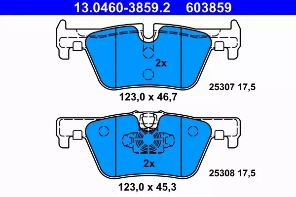 ATE Original KLOCKI TYŁ BMW F20 F21 F30 F31 