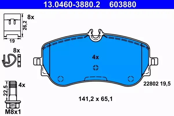 ATE KLOCKI HAMULCOWE 13.0460-3880.2 