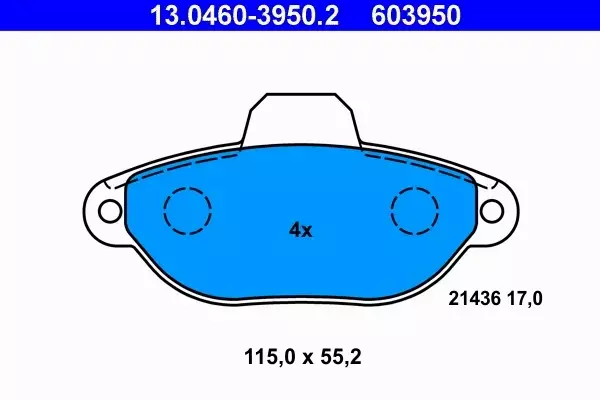 ATE KLOCKI HAMULCOWE 13.0460-3950.2 