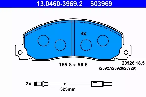 ATE KLOCKI HAMULCOWE 13.0460-3969.2 