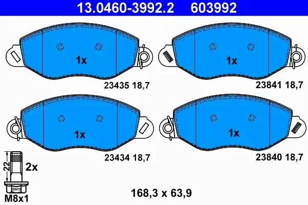 ATE KLOCKI HAM PRZÓD FORD TRANSIT 2.0 2.4 DI TDCi 