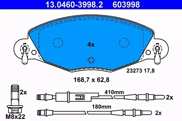 ATE KLOCKI HAMULCOWE PRZÓD CITROEN C5 SUPER 