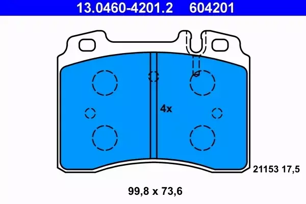 ATE KLOCKI PRZÓD MERCEDES S210 S124 W124 R129 