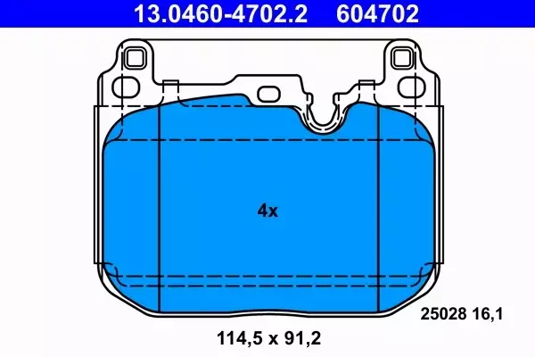 ATE KLOCKI HAMULCOWE 13.0460-4702.2 