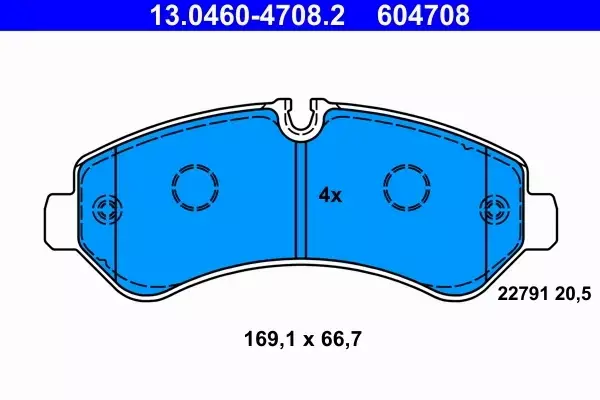 ATE KLOCKI HAMULCOWE 13.0460-4708.2 