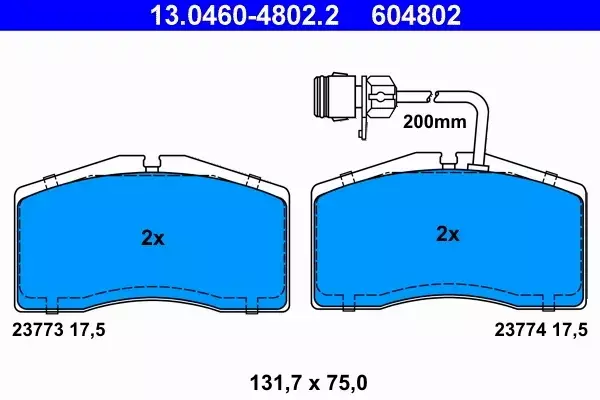 ATE KLOCKI HAMULCOWE 13.0460-4802.2 