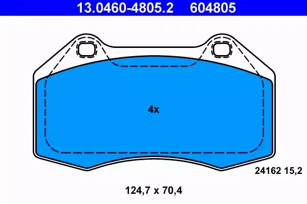 ATE KLOCKI HAMULCOWE PRZÓD 13.0460-4805.2 